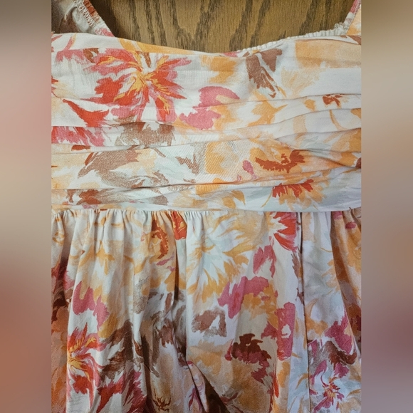 Abercrombie & Fitch Puff Sleeve Floral Mini Dress With Pockets Xs - Picture 3 of 8